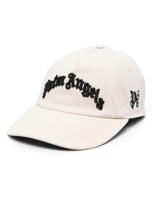 White logo cap PALM ANGELS | PMLB10AS25FAB0010310